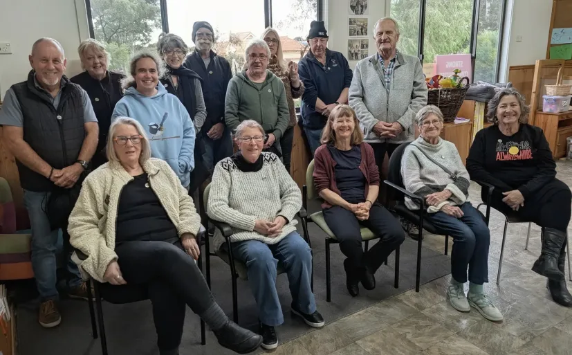 A large group of Wonthaggi Neighbourhood Centre members and volunteers